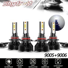 For GMC Sierra 1500 1999-2006 LED Headlight Bulbs High Low Beam Kits 4Pcs White