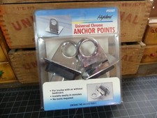 Highland 92507 Truck Bed Stake Pocket Chrome Anchor Points Tie Downs Pair Nos