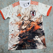 Japan Soccer Jersey Dragon Ball Z Goku Jersey Concept Anime Edition S,M,L,XL,XXL