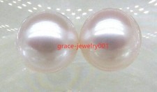 AAA 7-8mm perfect round match pair loose white rose akoya pearl half drilled