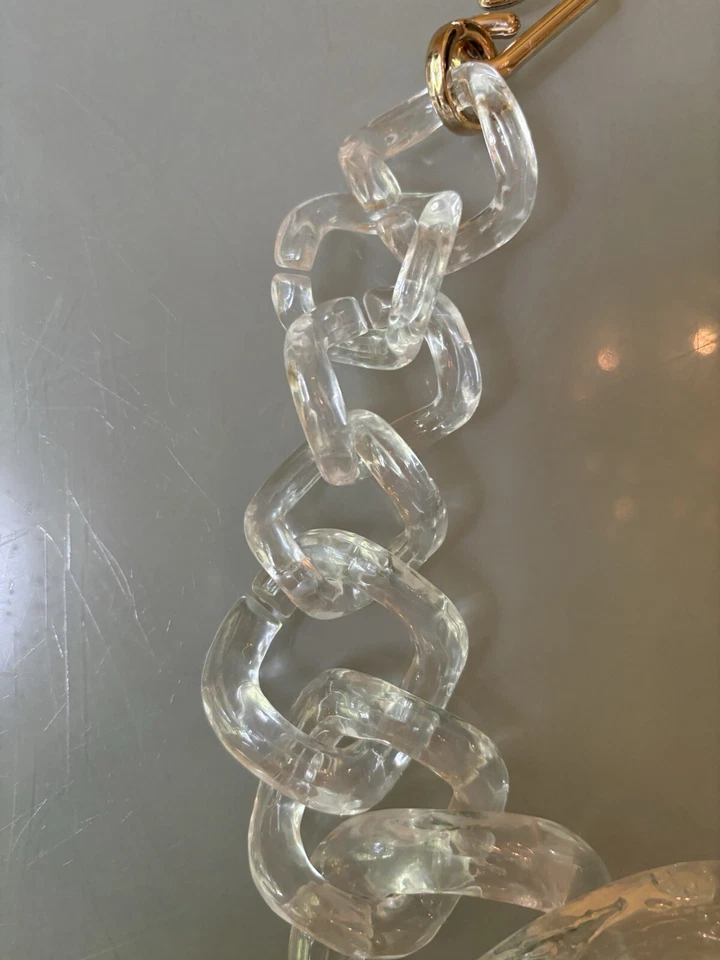 NUEVO SIN ETIQUETAS Grueso Transparente Lucite Declaración Collar Anthropologie Foto 3 de 4