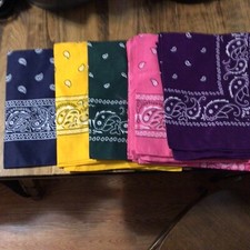 26 Paisley 100 Cotton Print Bandanas wholesale