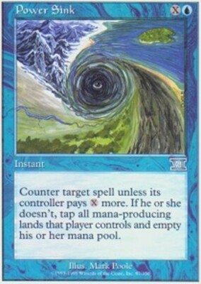 MTG - Power Sink - 6th Edition - NM, English Magic FLAT RATE SHIP