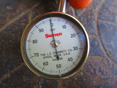 STARRETT No 196 DIAL INDICATOR SET W/BACK PLUNGER,AND CASE - Picture 2 of 18