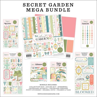 Carta Bella Mega Bundle Collection Kit 12''X12''-Secret Garden