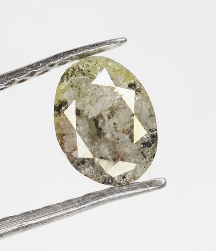 Natürliche lose ovale Form Salz und Pfeffer Diamant 0,38 CT 5,60 MM roseschliffen - Bild 2 von 6