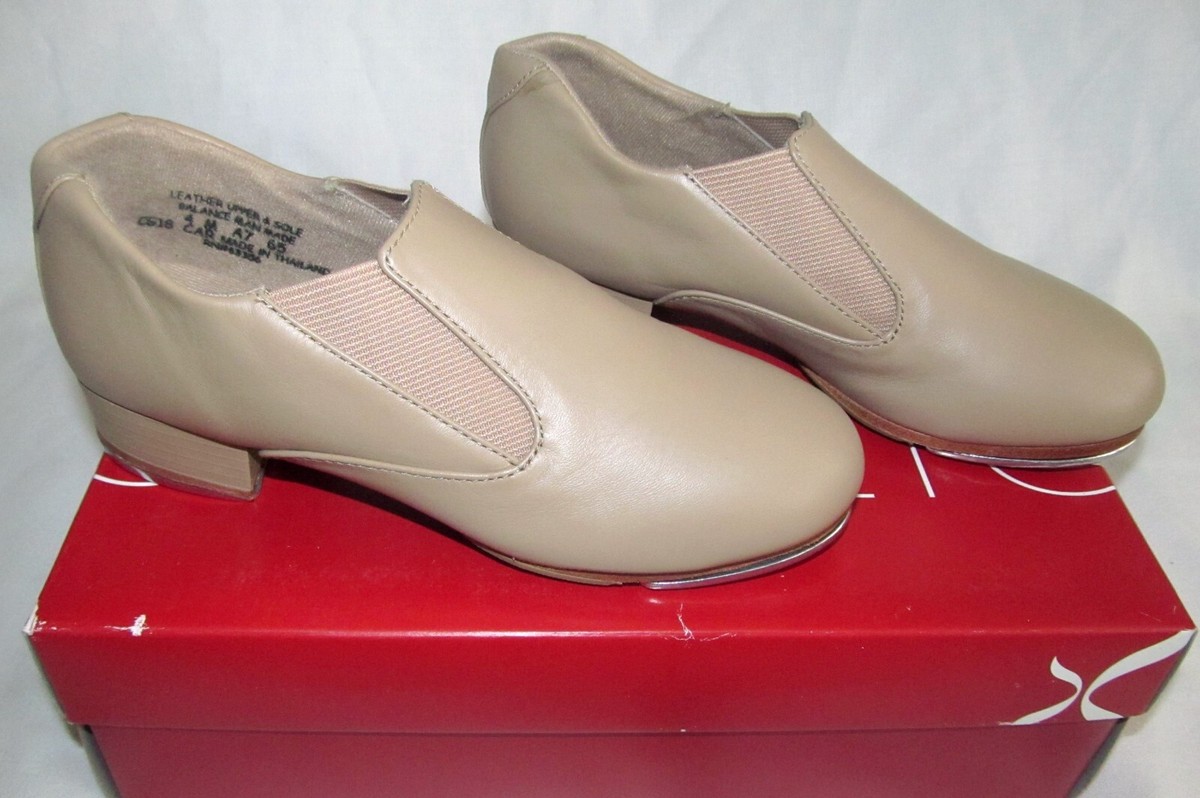 New Capezio Adult Riff Slip on Tap Dance Shoes Caramel Brown CG18