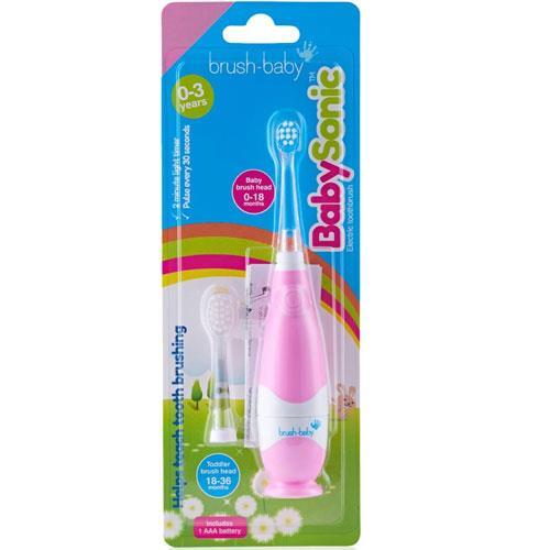 Brush Baby BabySonic Pink Electric Toothbrush - 0-3 Years