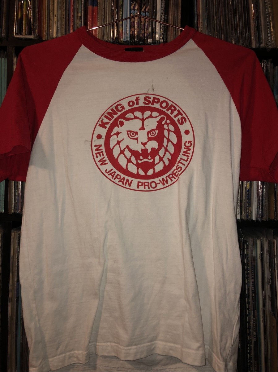 reonyan☆ページです♥️ New japan pro wrestling shirt Njpw Lionsmark Logo Shirt Red Sz M