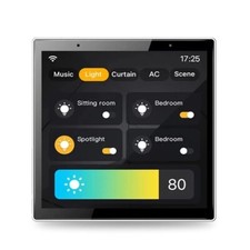 Smart Home Touch Panel with Dimmer and Multi-Room Audio
