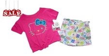 Hello Kitty Baby Girls Outfit Shorts Shirt Summer Set Toddler 12M 18M 24M NWT