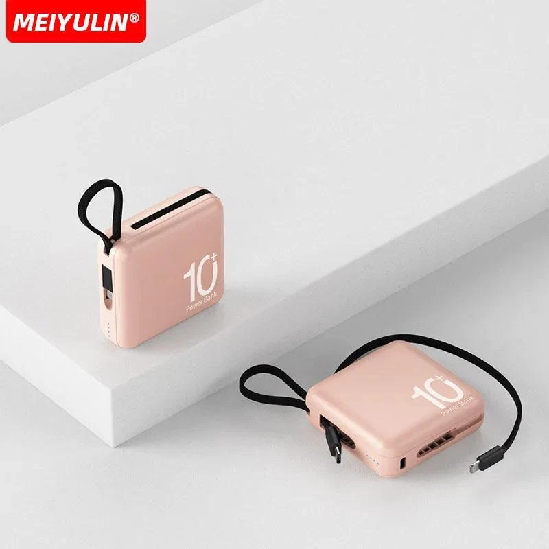 Portable 10000mAh Mini Power Bank - Dual USB 10W Fast Charging in Multicolor