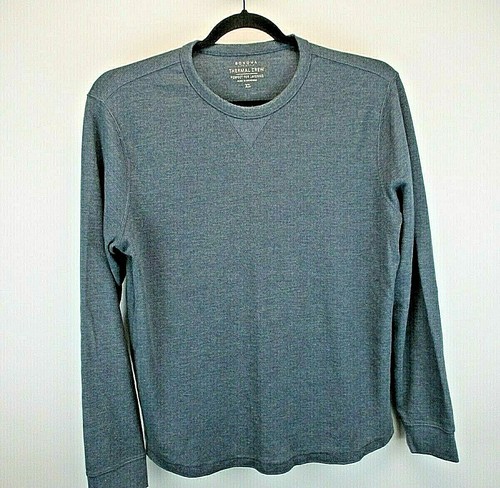 Long Sleeve Thermal Crew Shirt Blue 