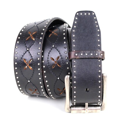 DARK BROWN GENUINE LEATHER 1 3/8 display picture 1