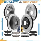 Front and Rear Brakes Rotors Ceramic Brake Pads Kits for 2010 2011 F 150 6 LUGS