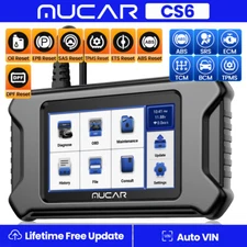 2025 MUCAR CS6 OBD2 Scanner Car Diagnostic Tool Engine ABS SRS EBP OIL 7 Resets