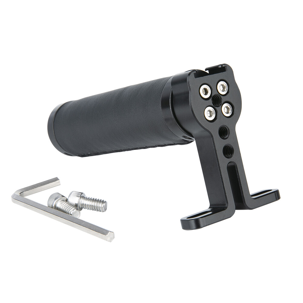NICEYRIG Top Leather Handle Cold Shoe Mount for DSLR Camera 