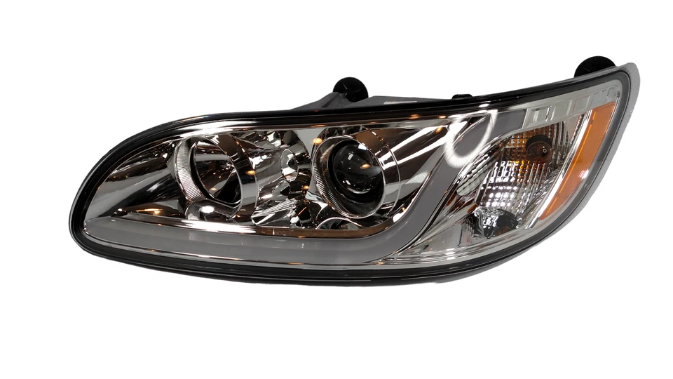 (LH) Chrome Headlight Dual Function LED Running Light Peterbilt 382/384/386/387 - Image 4 of 4