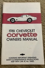 1981 Corvette Owners Manual 1981 Corvette Owners Manual
