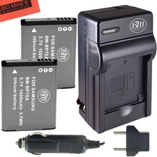 2 BP-70A Batteries and Charger for Samsung ES65, ES70, ES80, MV800, PL120, PL170