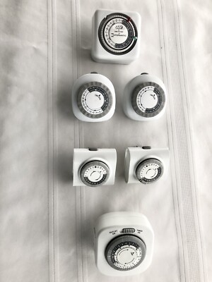 Vintage Indoor Programmable Outlet Timers Lot of (6) Great Pre-Owned ...