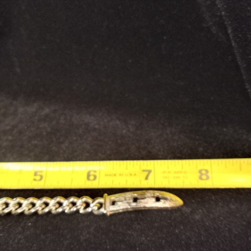 Vintage AVON Silver Tone Adjustable Belt Buckle Chain Bracelet - Picture 8 of 9