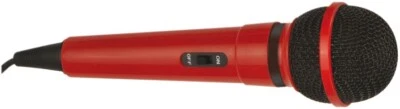 MR ENTERTAINER Dynamic Handheld Karaoke Microphone with 3.5mm Plug (Red)