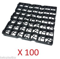 100 X Black Plastic Paving Driveway Grid Turf/ Grass/ Gravel Protectors Uk Made 100 X Black Plastic Paving Driveway Grid Turf/ Grass/ Gravel Protectors Uk Made