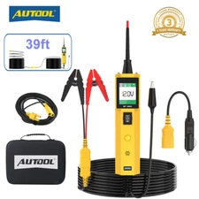 0-65V Car Power Circuit Tester Electrical Diagnostic Probe Test Light 39ft Leads