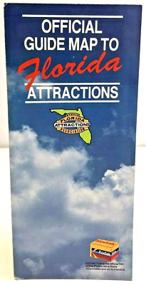 Vintage Florida Sehenswürdigkeiten Kodak offizieller Reiseführer Reisebroschüre Karten USA