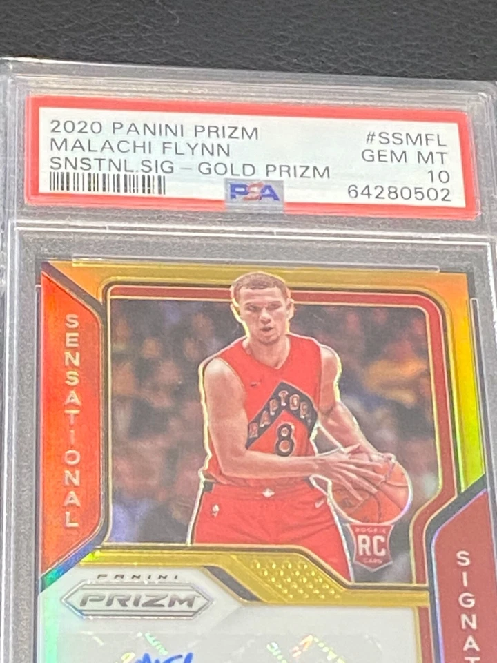 2020-21 Malachi Flynn Sensational Signatures Gold Prizm /10 Prizm #SS-MFL PSA 10 - Image 4 of 4