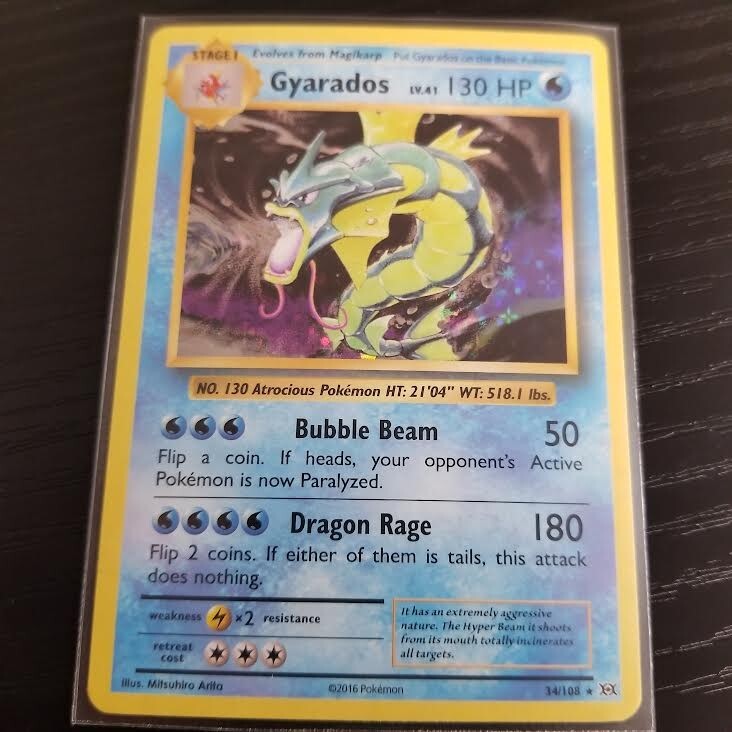 Gyarados 34/108 Holo NM Pack Fresh Ultra Rare XY Evolutions Pokemon Card
