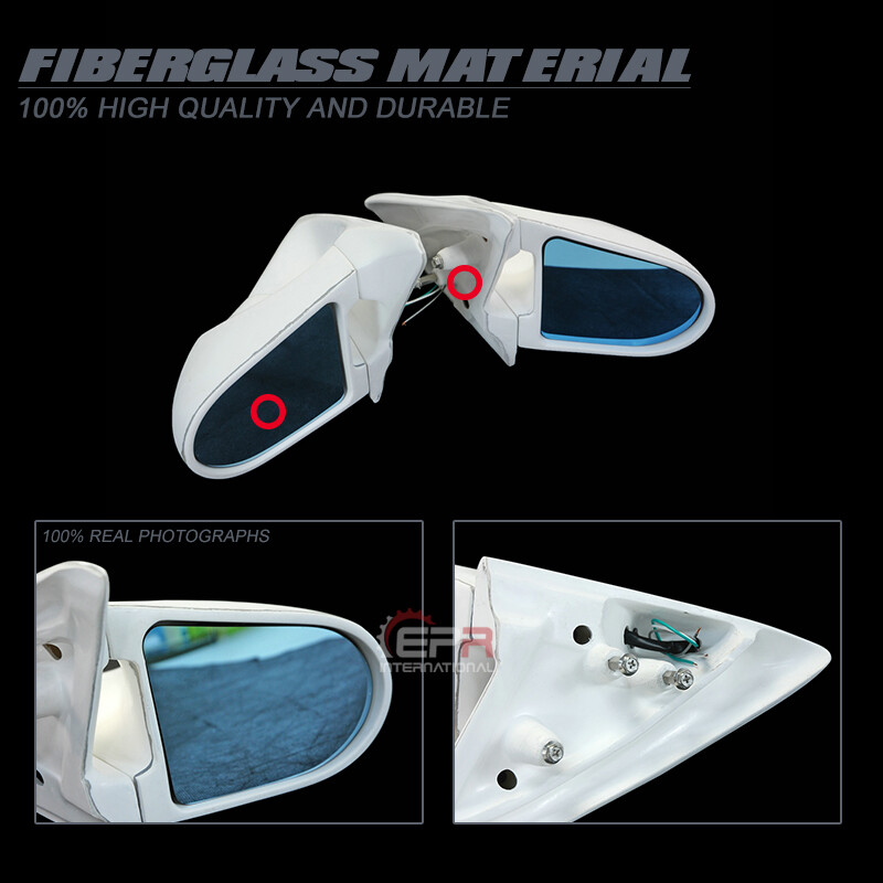 Fiberglass Ganador Aero Mirror Rearview Side View For Z32
