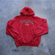 Vintage 2000s Russell Athletic Boston Redsox Hoodie Thrashed