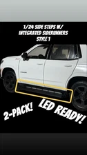 1/24 2025 MOTORMAX TAHOE SIDE STEPS W/ SIDERUNNERS LED READY 2-PK STYLE 1 POLICE
