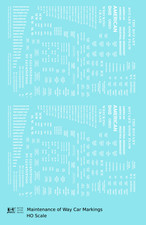 K4 HO Scale Decals Maintenance Of Way MOW Data and Markings White