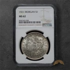 1921 Morgan Silver Dollar $1 - NGC MS62 - Philadelphia