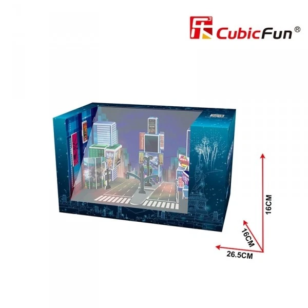 Puzzle 3D MAGIC BOX CAPODANNO NEW YORK TIMES SQUARE CubicFun Kit 3D in foam - Immagine 2 di 3