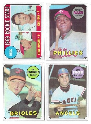 1969 Topps baseball - less than EX - 350-up - You Pick 'Em