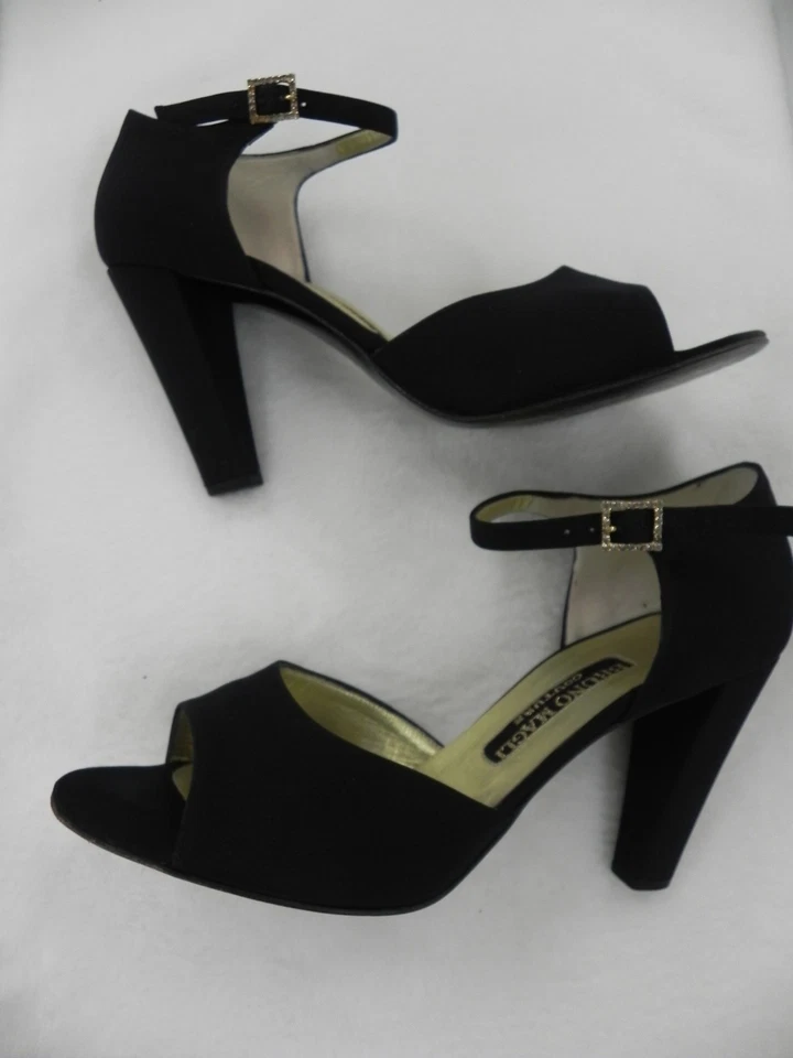 Zapatos BRUNO MAGLI COUTURE Mujer Cuero/Tela 8.5 M 3.5" Tacones ITALIA Foto 4 de 4