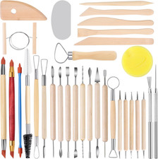 Clay Sculpting Tools Kit 32pcs Pottery Carving Modeling Set Beginner
