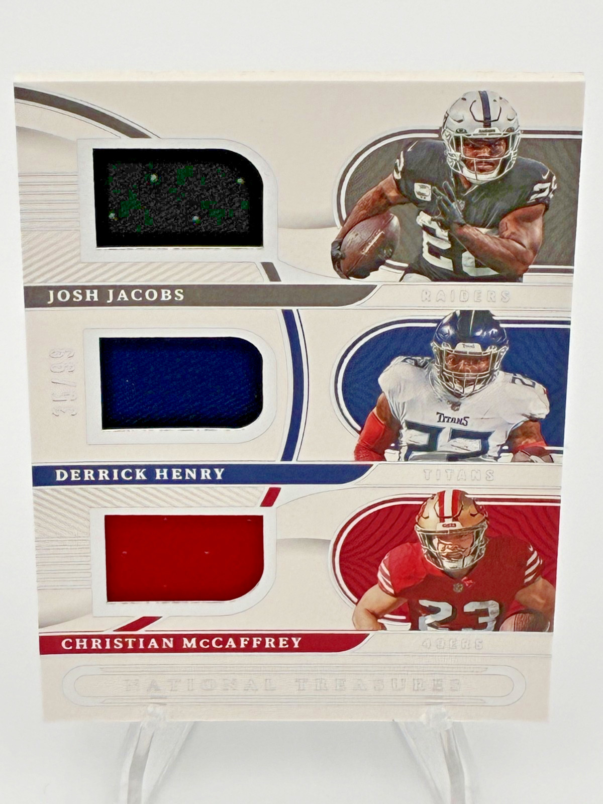 2021 Panini National Treasures Triple Jersey Relic #35/99 Henry McCaffrey Jacobs