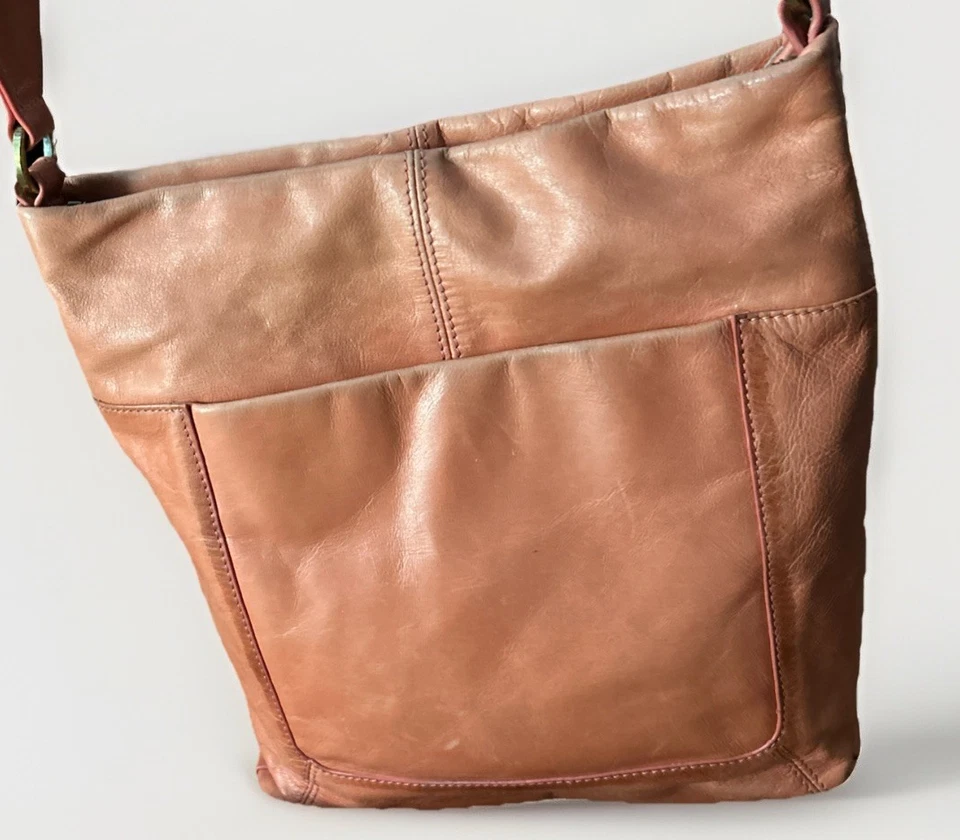 Hobo International Delilah Large Crossbody Shoulder Bag Pink Salmon - Image 3 of 4