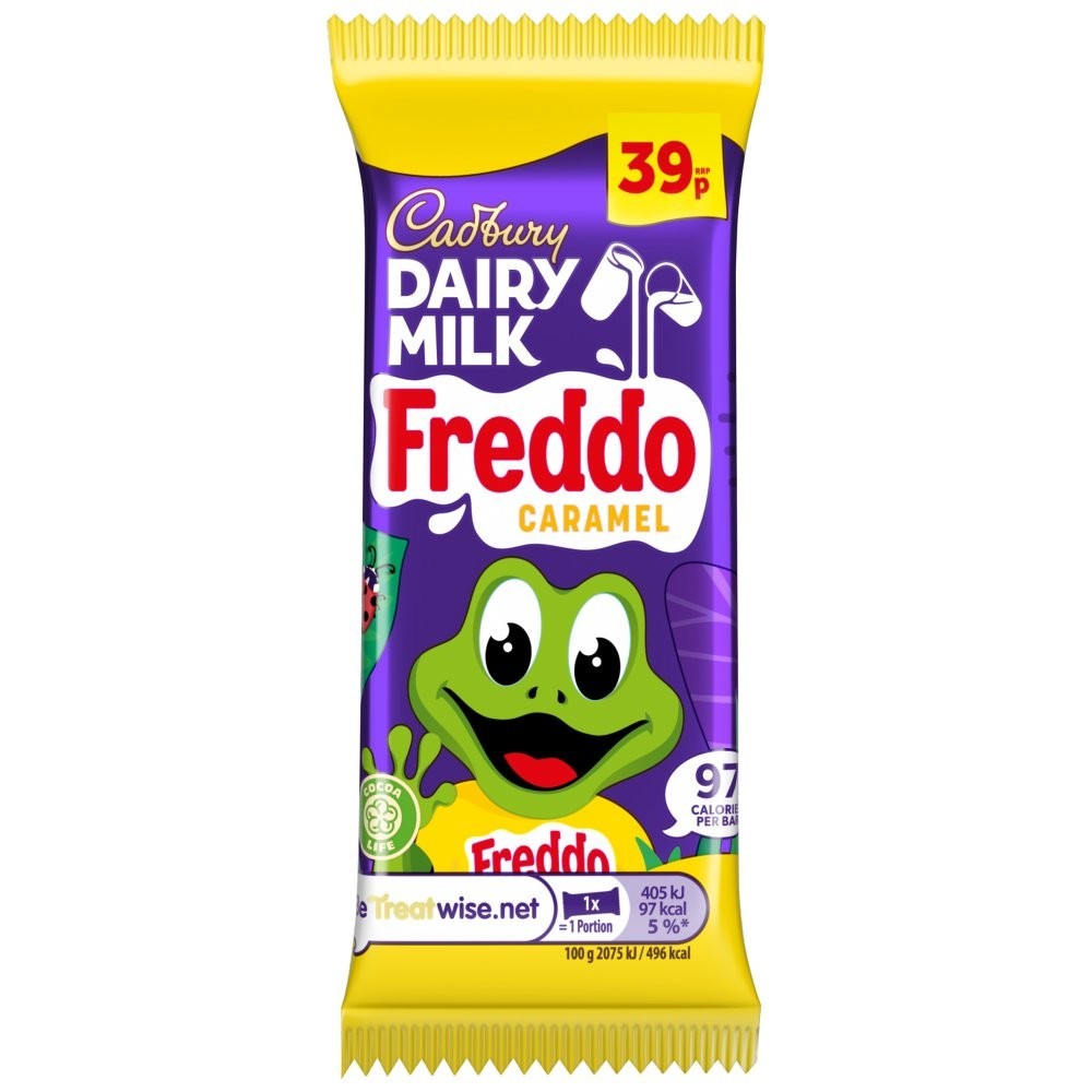 Cadbury Dairy Milk Freddo Caramel 60 Bars Box 19.5g British Chocolate Treats