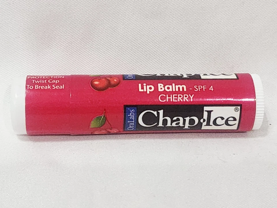 Bálsamo labial Ora Labs Chap Ice CHERRY Spf 4 de colección tamaño completo 0,15 oz/4,25 g nuevo RARO Foto 2 de 4