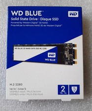 Image of 2TB WD BLUE M.2 3D NAND SATA 2280 SSD STILL SEALED