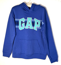GAP KIDS Hoodie Pullover XXL 14/16 Blue Front GAP Logo Relaxed Soft Comfy