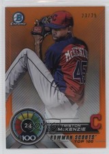 2018 Bowman Scouts' Top 100 Orange Refractor 23/25 Triston McKenzie #BTP-24 19ed