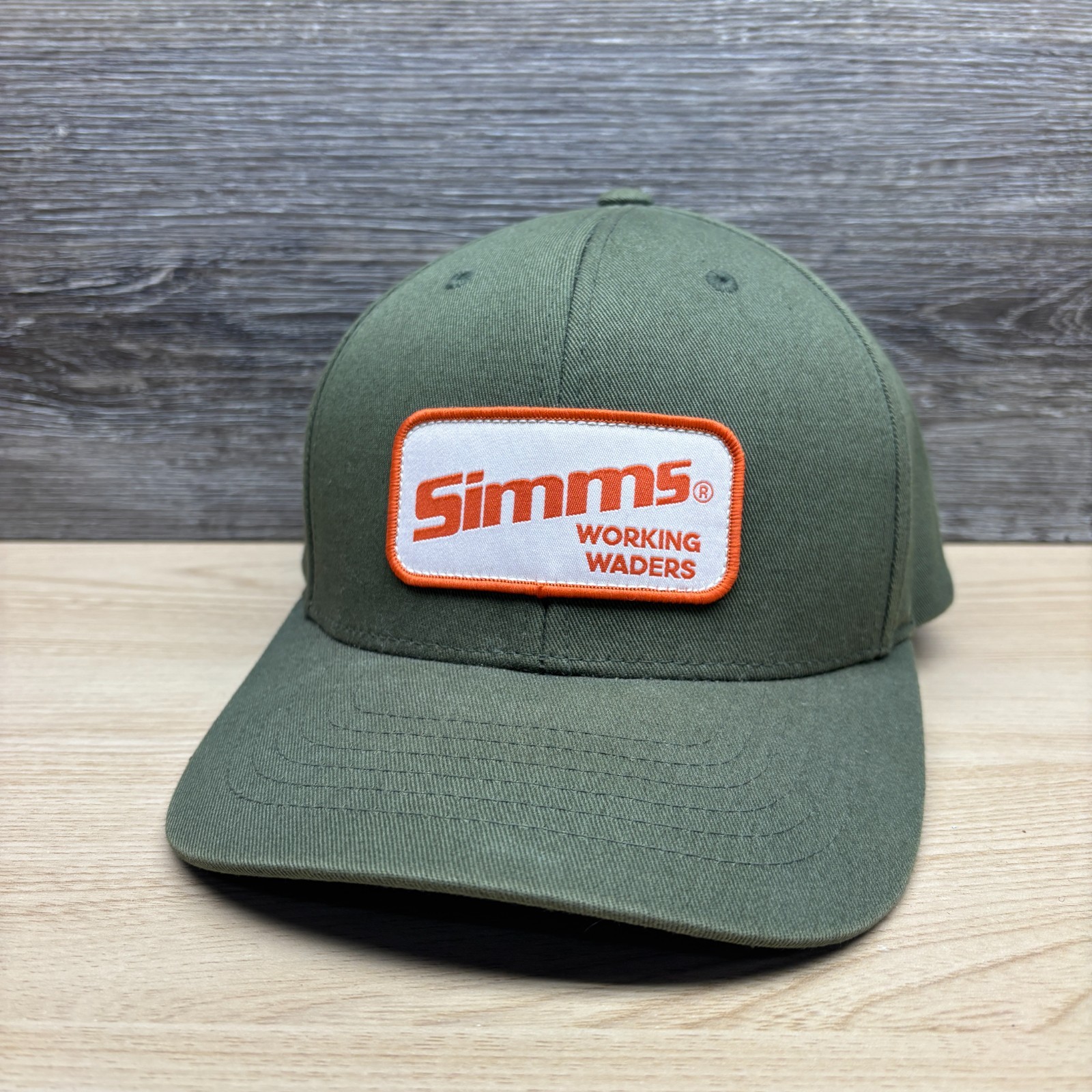 Simms Hat Cap Snapback Green Working Waders Patch… - image 4