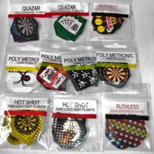 10 X 3 FLIGHT ENGLAND 10 SETS ASSORTED STYLES DART DARTS FLIGHTS